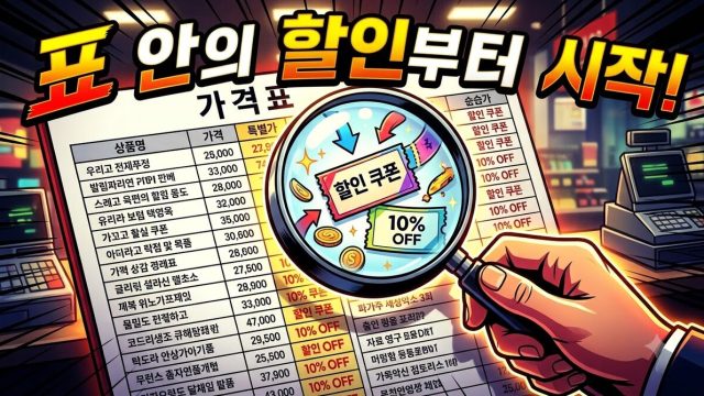 요금표 안의 할인부터 다 쓰기 (2026년 8월)