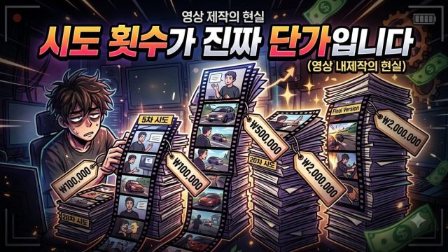 영상·이미지 생성 비용 — 시도 횟수가 진짜 단가다