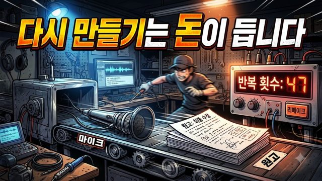 일레븐랩스 반복 작업 줄이기 — 다시 만드는 횟수가 비용이다