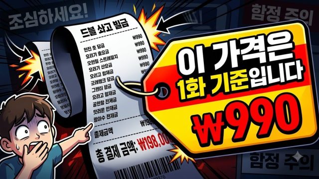 표시가는 첫 회차 가격이다 — 갱신가 읽는 법 (2026년 8월)