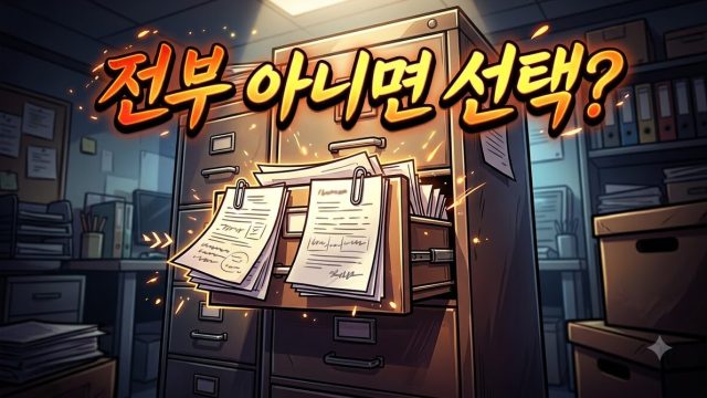 자료를 전부 보낼까 골라 보낼까 — 규모별 계산 (2026년 8월)