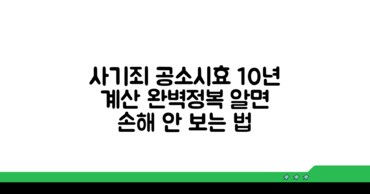 사기죄 공소시효 10년 계산법