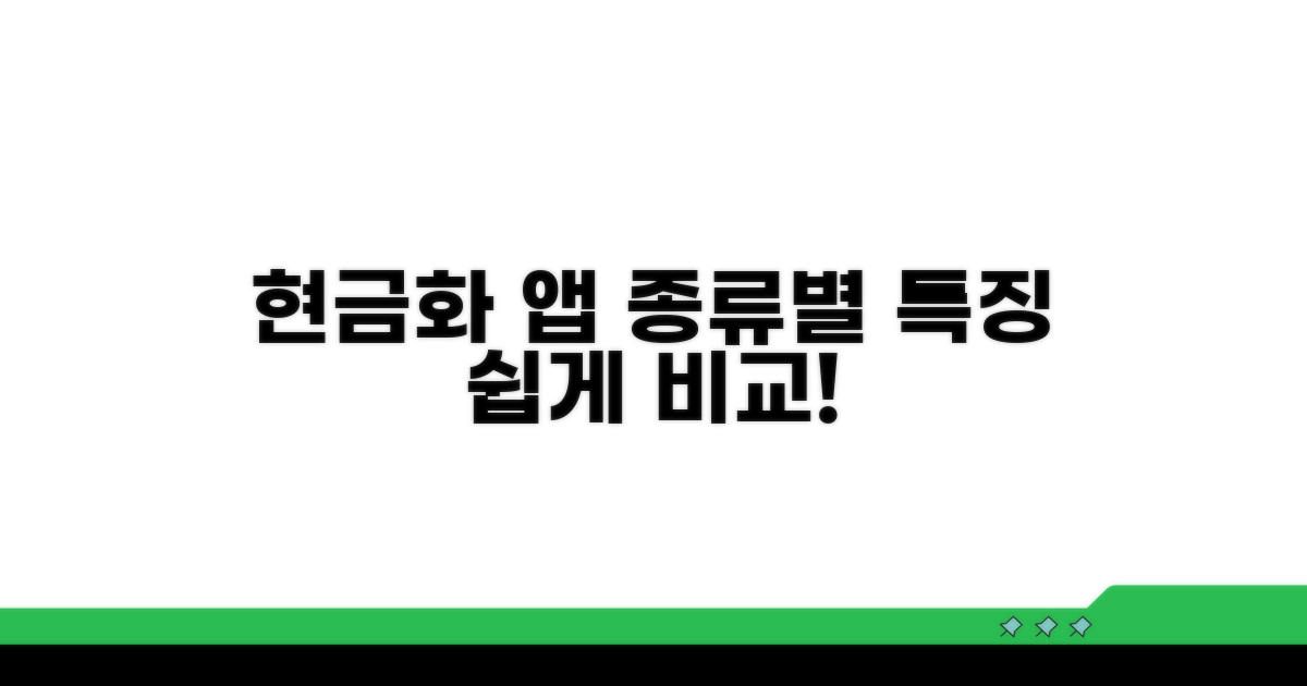 현금화 앱 종류별 특징