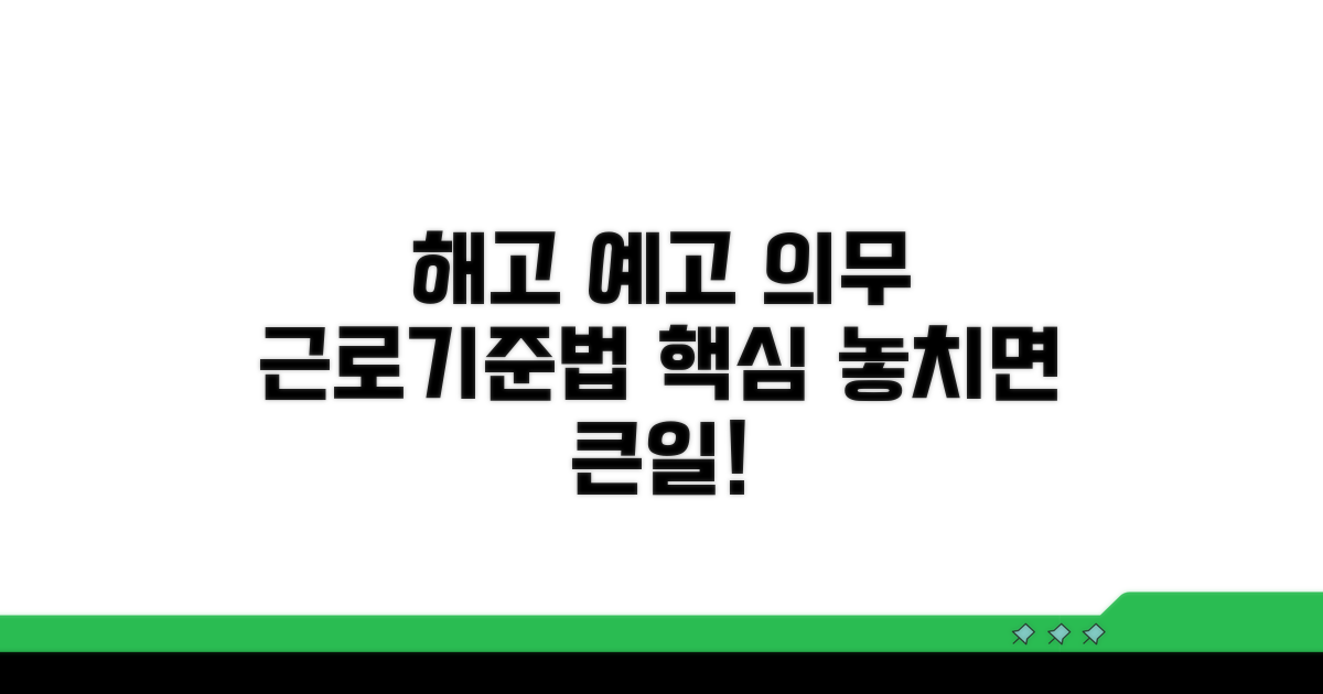 근로기준법상 해고 예고 의무