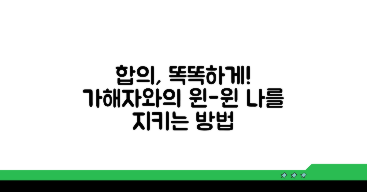 가해자와의 합의, 똑똑하게 진행하기