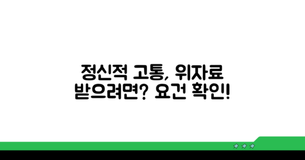 정신적 고통, 위자료 인정 요건