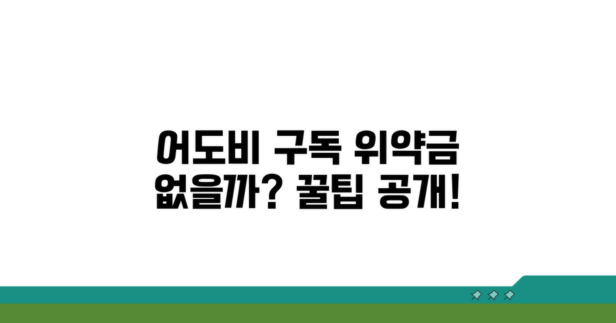 어도비 구독 취소 위약금 알아보기