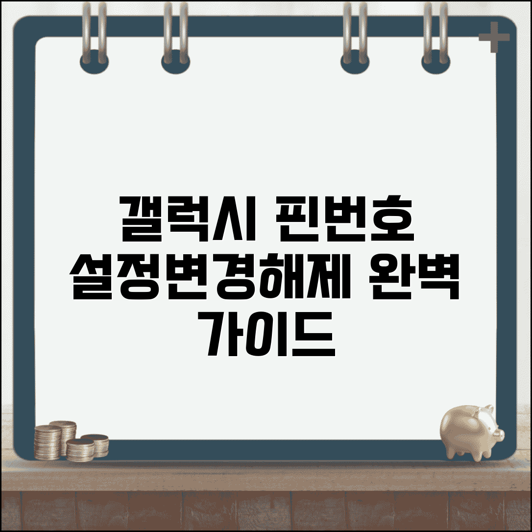 갤럭시 핀번호 설정 변경 및 해제 방법 총정리