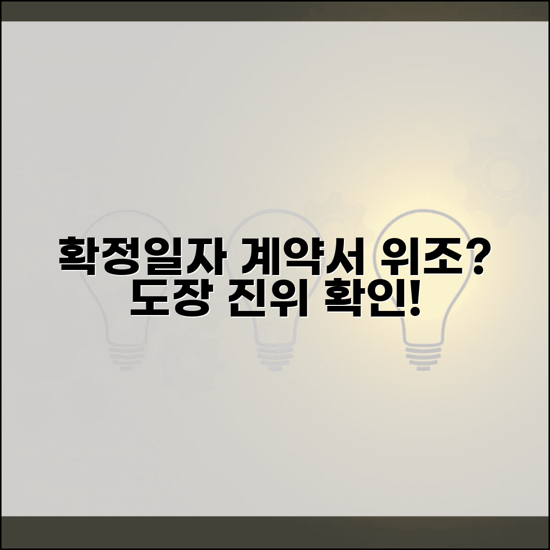 확정일자 임대차계약서 구분법 도장 진위 확인