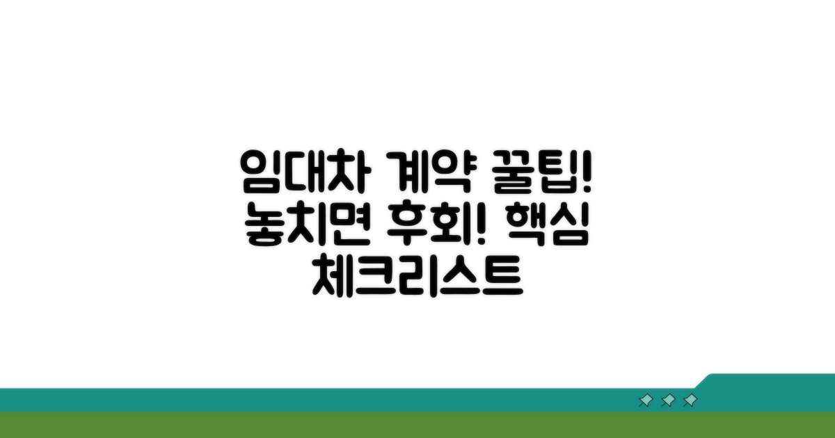 임대차계약서 필수 확인 사항