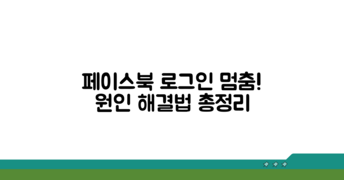 페이스북 로그인 오류 증상과 원인