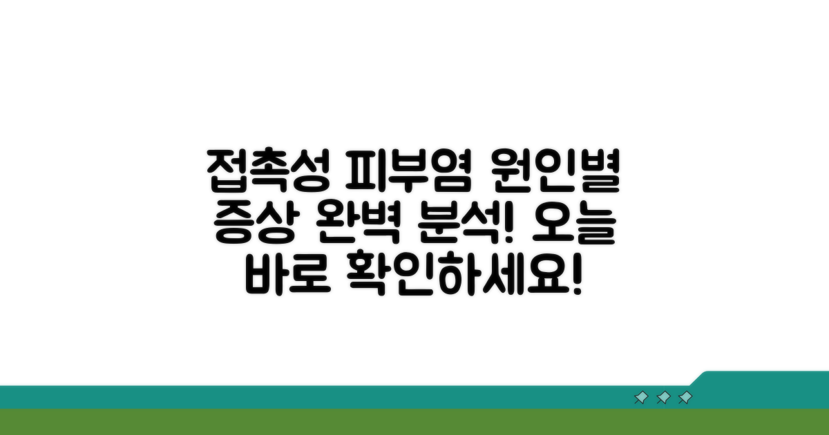접촉성 피부염, 원인별 증상 완벽 분석