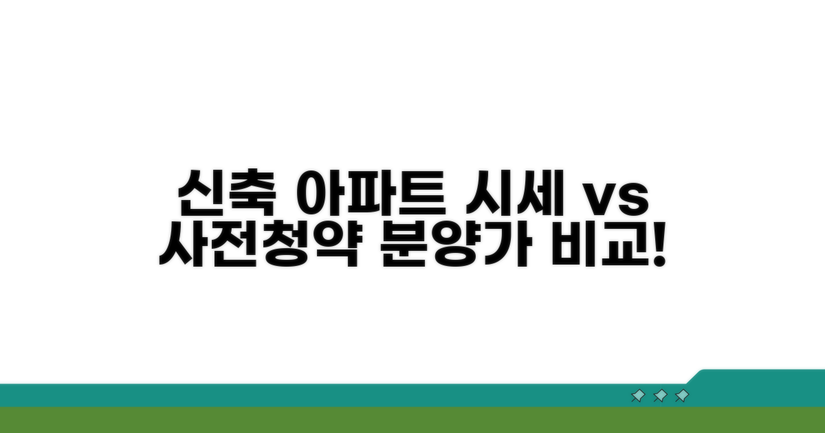 신축 아파트 시세, 사전청약 분양가 비교