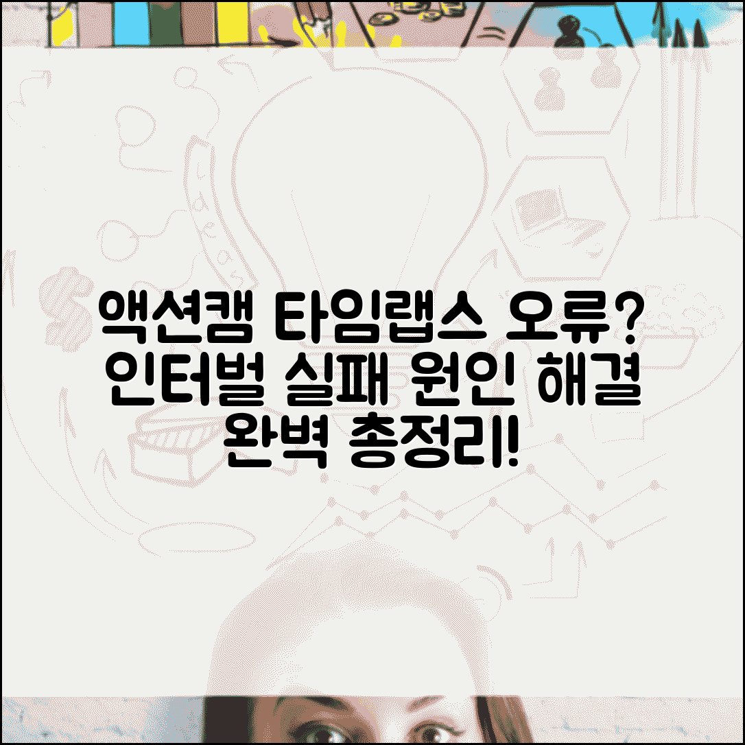 액션캠 타임랩스 오류 해결 | 인터벌 촬영 실패 원인 및 해결 방법 총정리