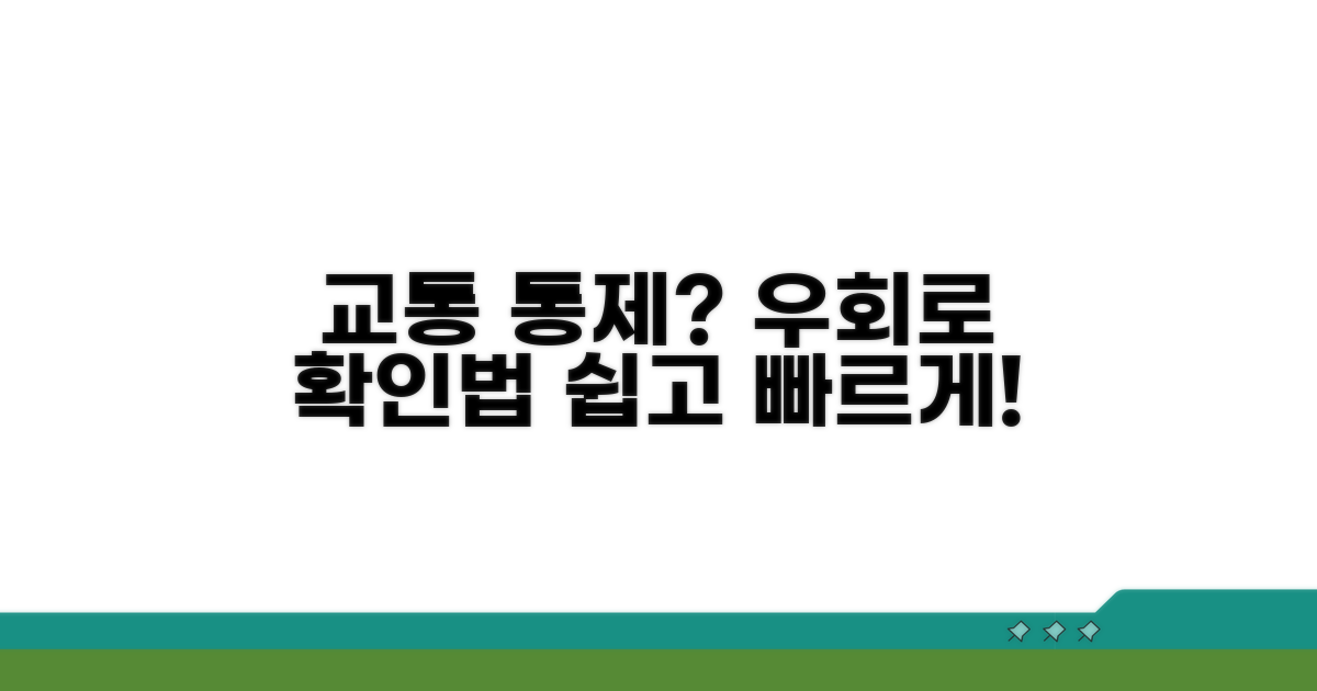 교통 통제 및 우회로 확인 방법