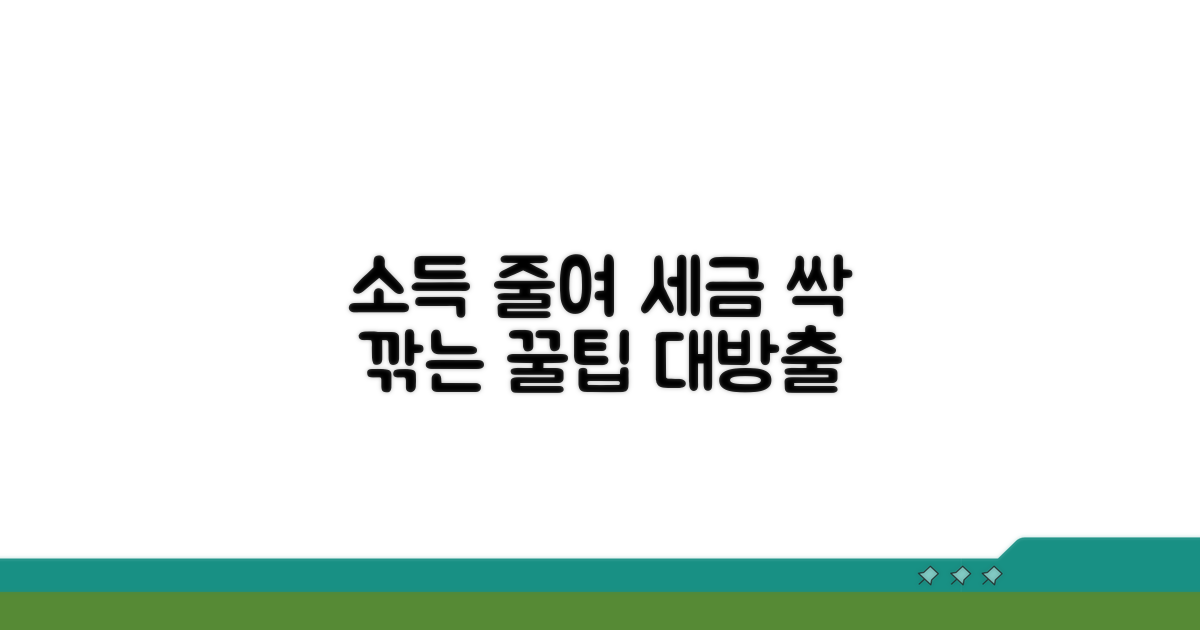 소득 감면으로 세금 절약 꿀팁