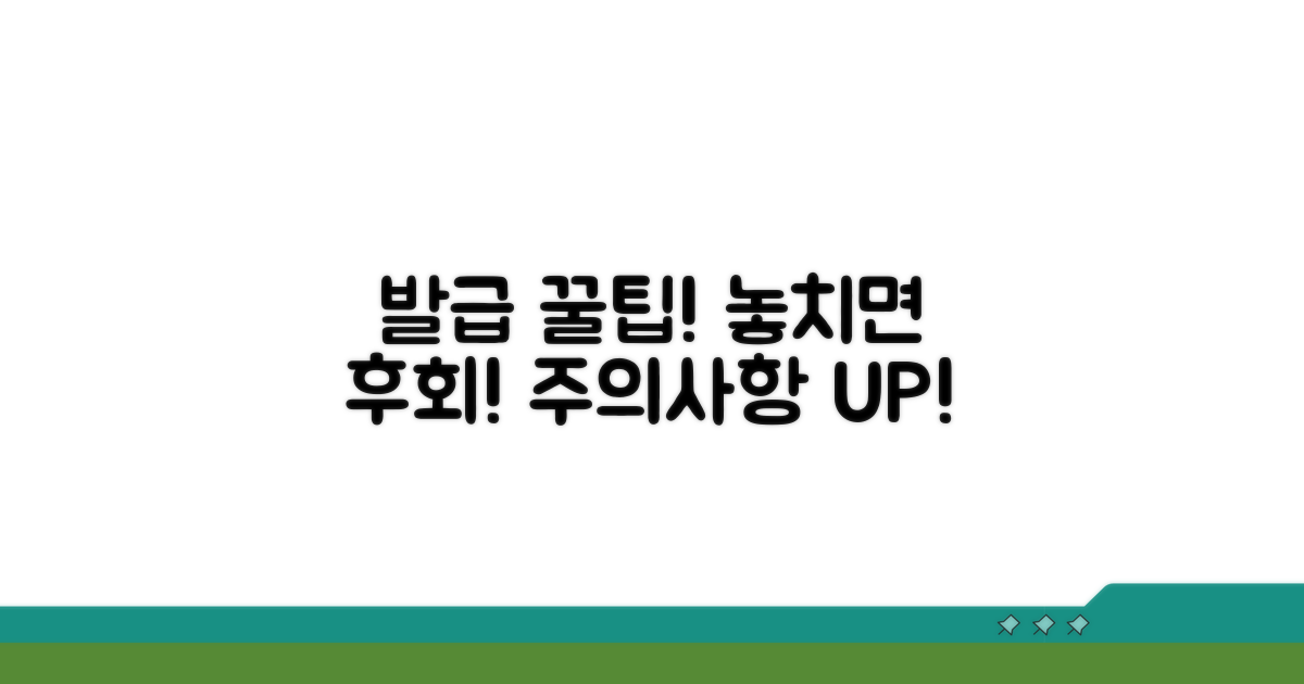 주의사항 및 발급 팁 체크