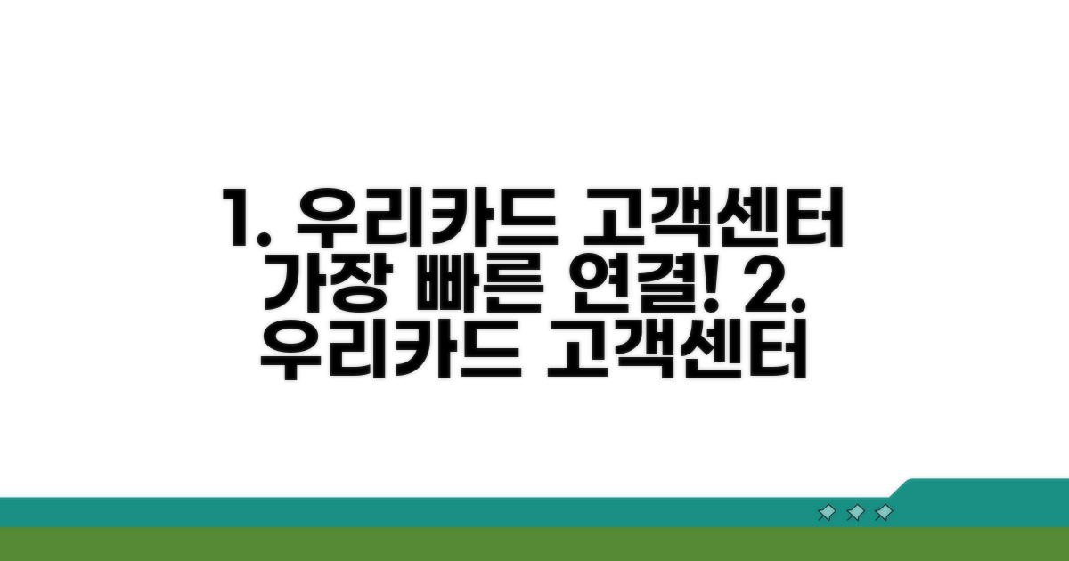 가장 빠른 우리카드 고객센터 바로 가기