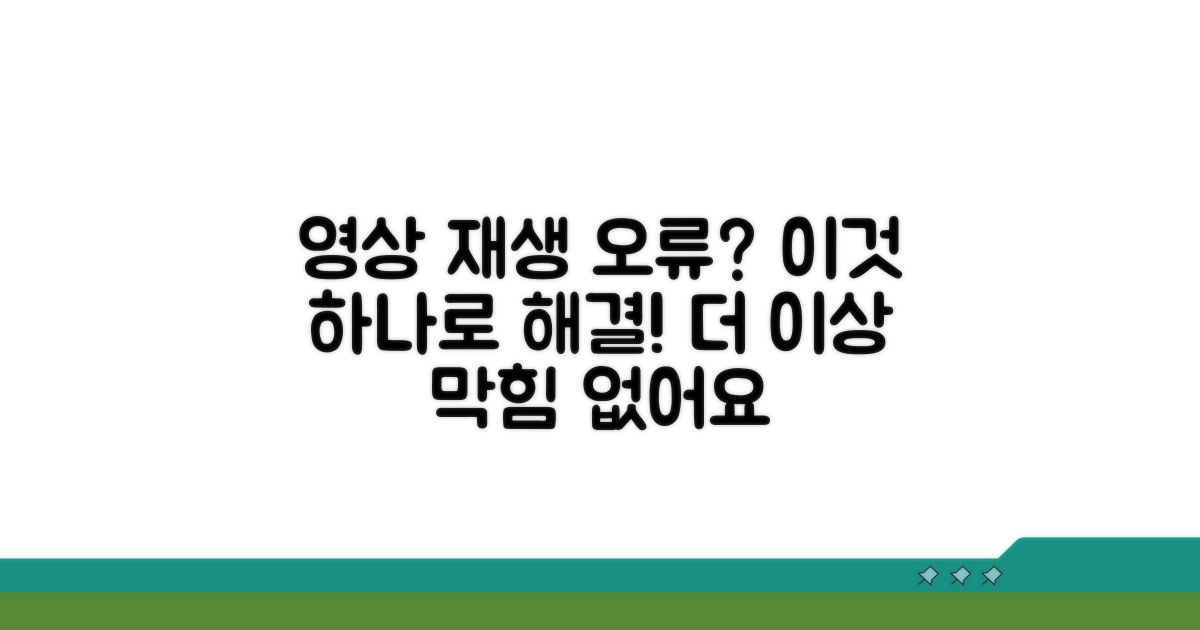 동영상 재생 실패, 이렇게 해결하세요