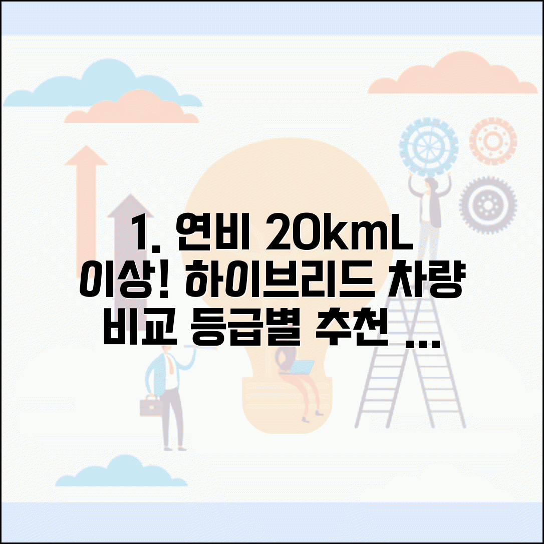 하이브리드 연비 리터당 20km 이상 | 하이브리드 등급 연비 기준, 조건 및 추천 차량 비교