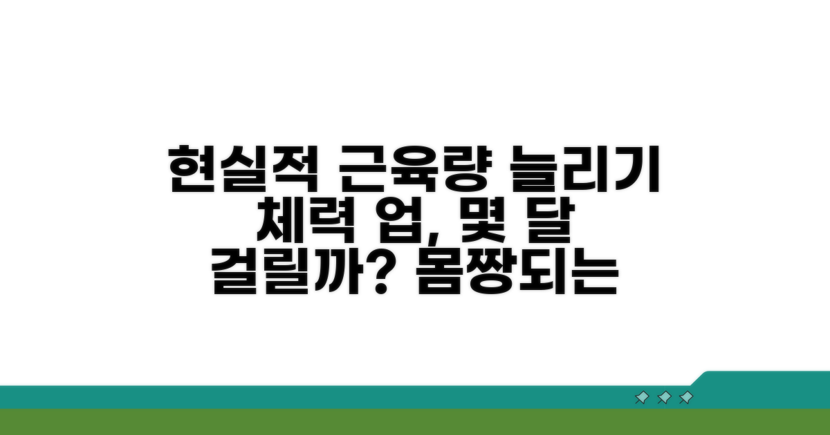 현실적 근육량 증가 시간
