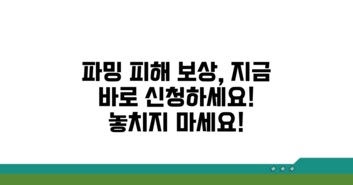 파밍 피해 보상 신청 방법