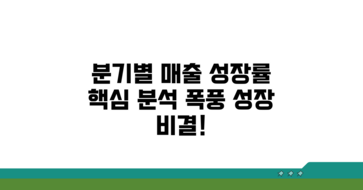 분기별 매출 성장률 핵심 분석