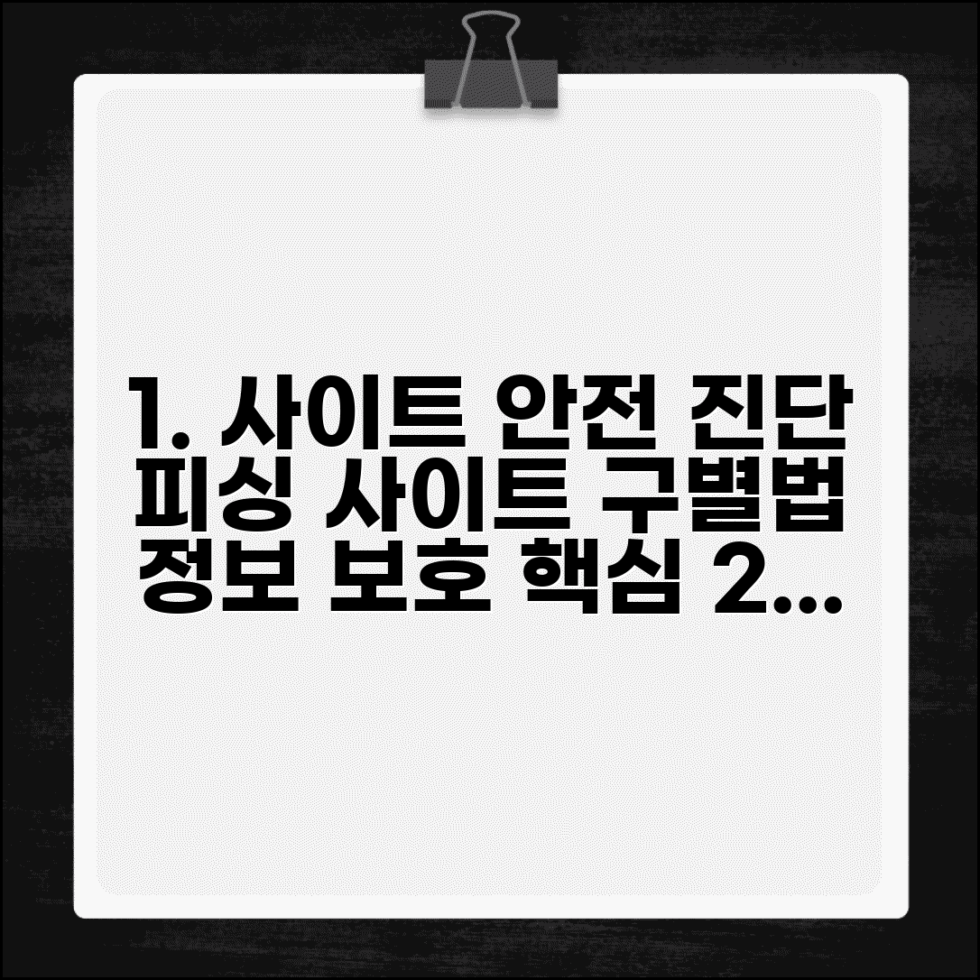 사이트 안전 검사 도구 활용법 | 피싱 사이트 식별 방법 | 개인정보 보호 전략