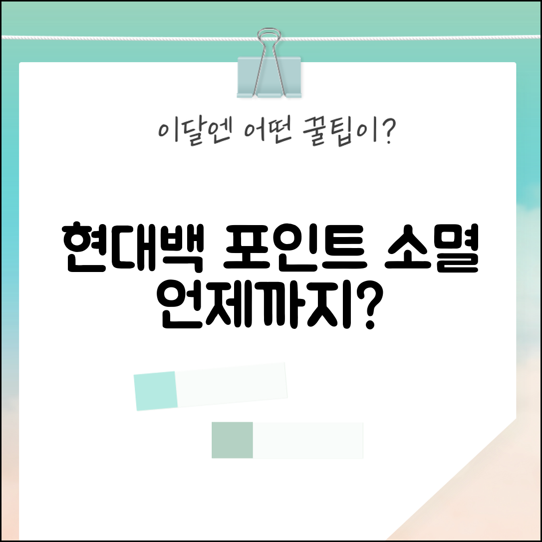 현대백화점 포인트 소멸 언제 | 현대백화점 적립금 기한