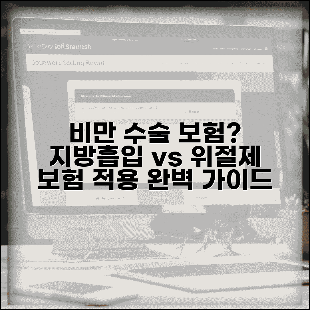 비만 치료 지방흡입 보험 제외 완벽가이드 | 다이어트 수술 위절제 보험