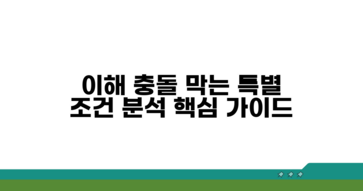 이해 충돌 막는 특별 조건 분석