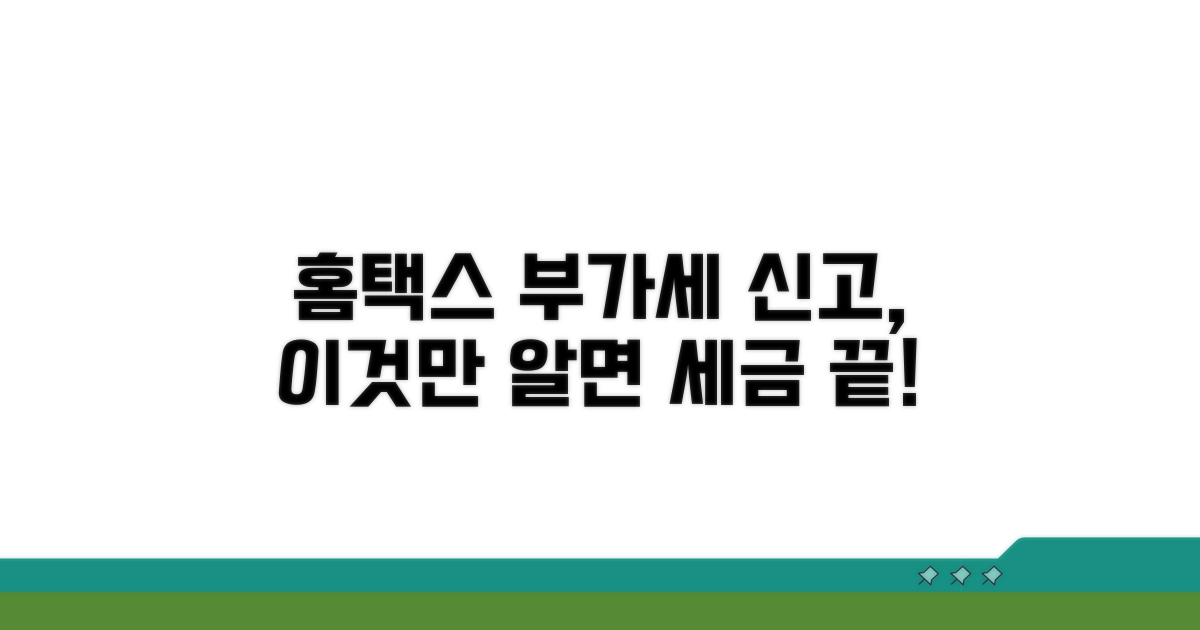 홈택스 부가세 신고, 이것만 알면 끝!