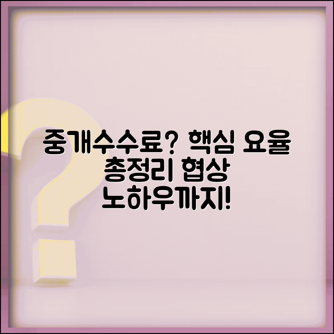 중개수수료 요율표 최신판 총정리 | 매매 전세 월세별 수수료율과 절약하는 협상 노하우