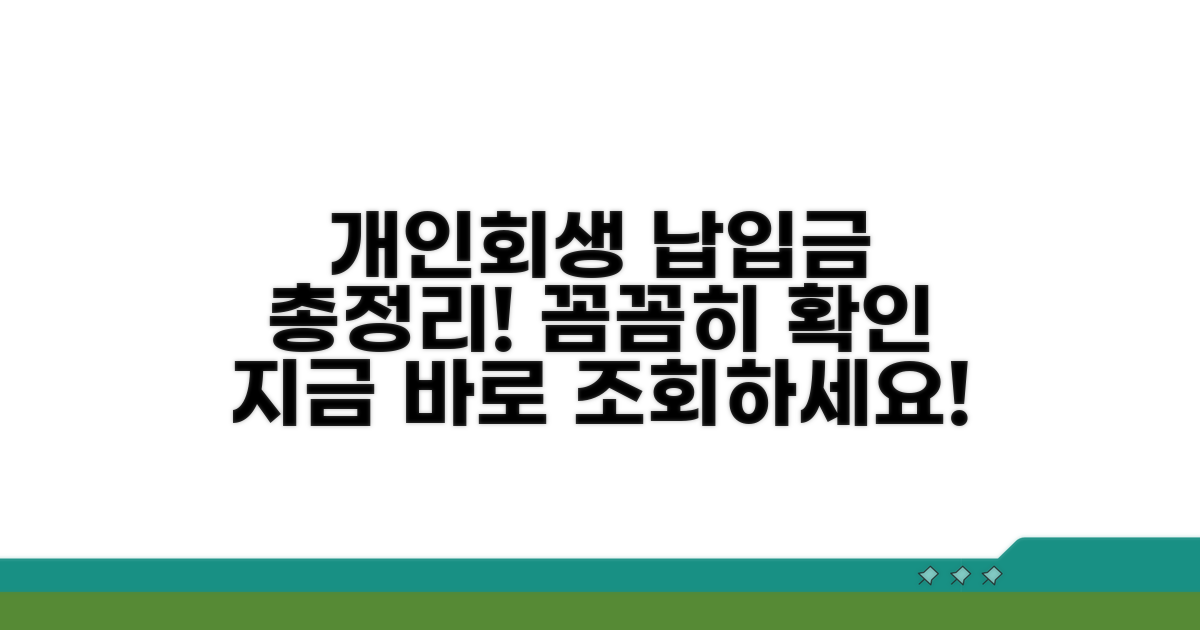개인회생 납입금 조회 총정리
