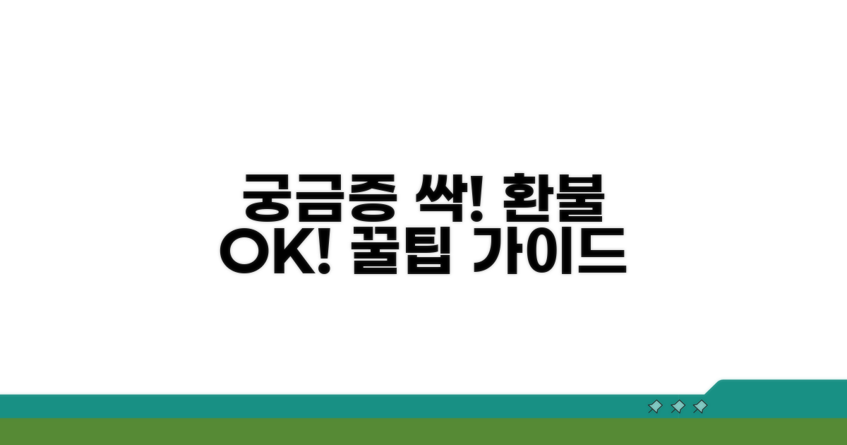 환불 및 기타 궁금증 해결 가이드