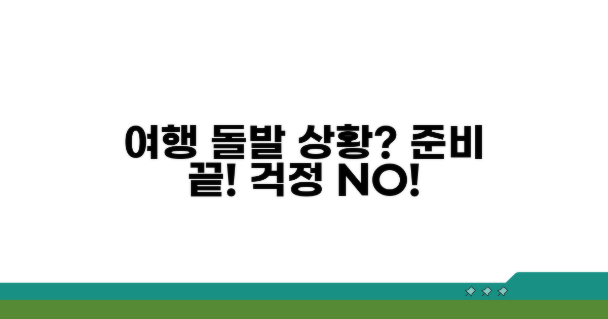 여행 중 발생할 수 있는 변수 대비