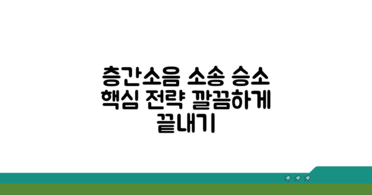 층간소음 소송 절차와 승소 전략