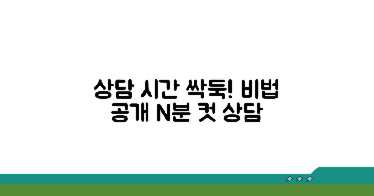 상담 시간 확 줄이는 비법