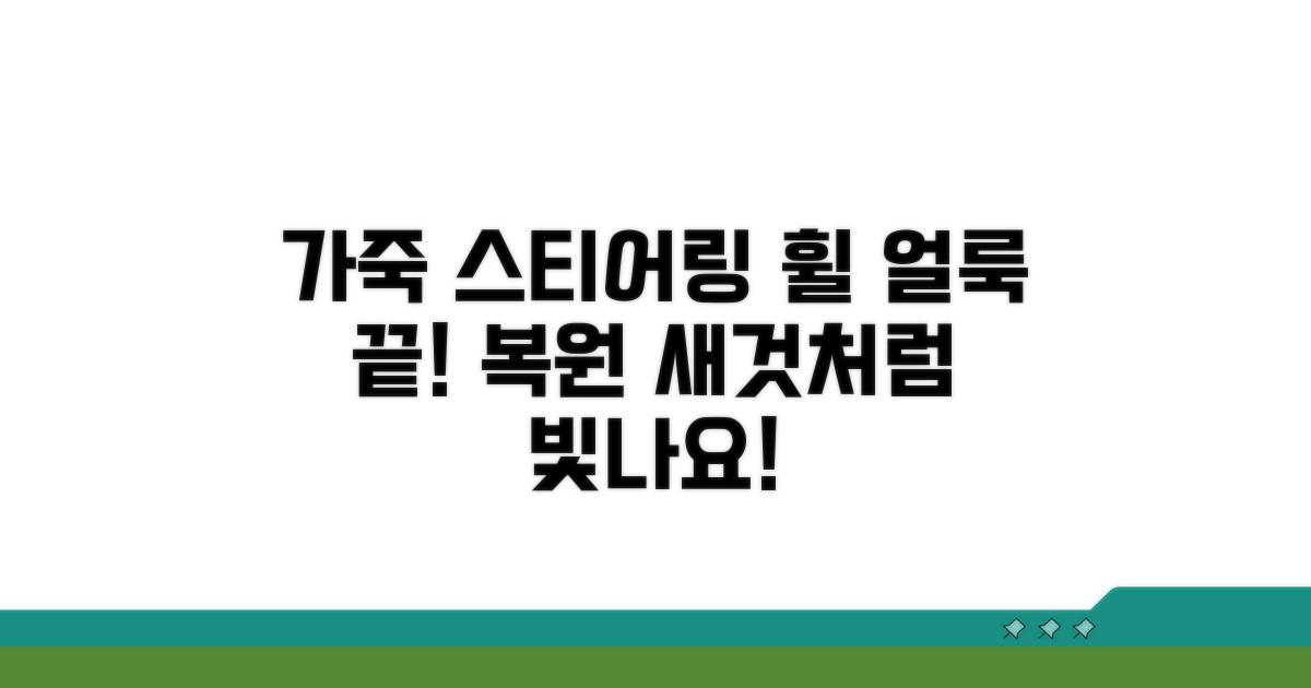 스티어링 휠 얼룩 제거와 코팅