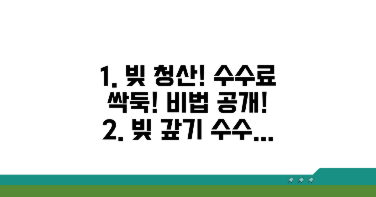 상환 계획 세우고 수수료 절약하기