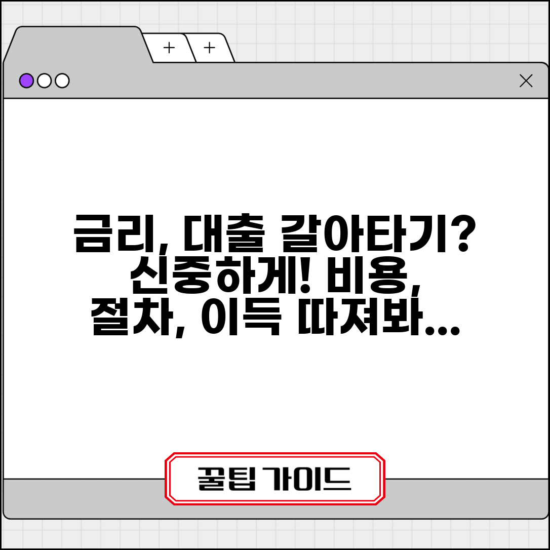 주택담보대출 금리 올랐는데 은행 바꿀 수 있나요 | 대출 갈아타기 | 중도상환 | 비용 | 절차 | 손익계산