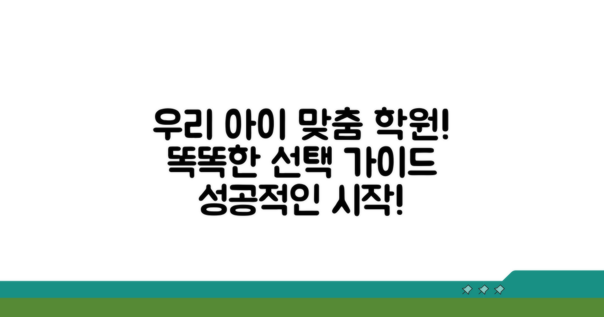 우리 아이에게 맞는 학원 선택법