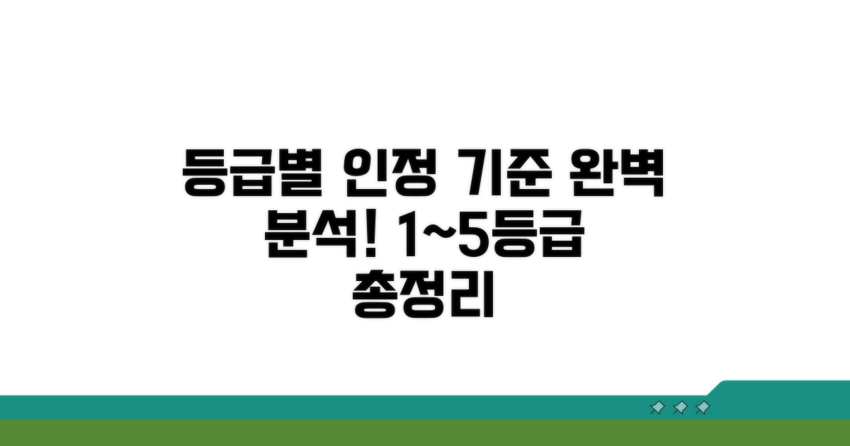 1등급부터 5등급까지 인정기준 완벽 분석