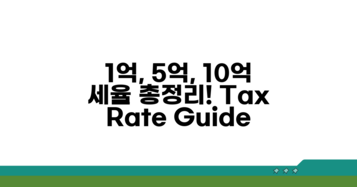 1억, 5억, 10억 과세표준별 세율 총정리