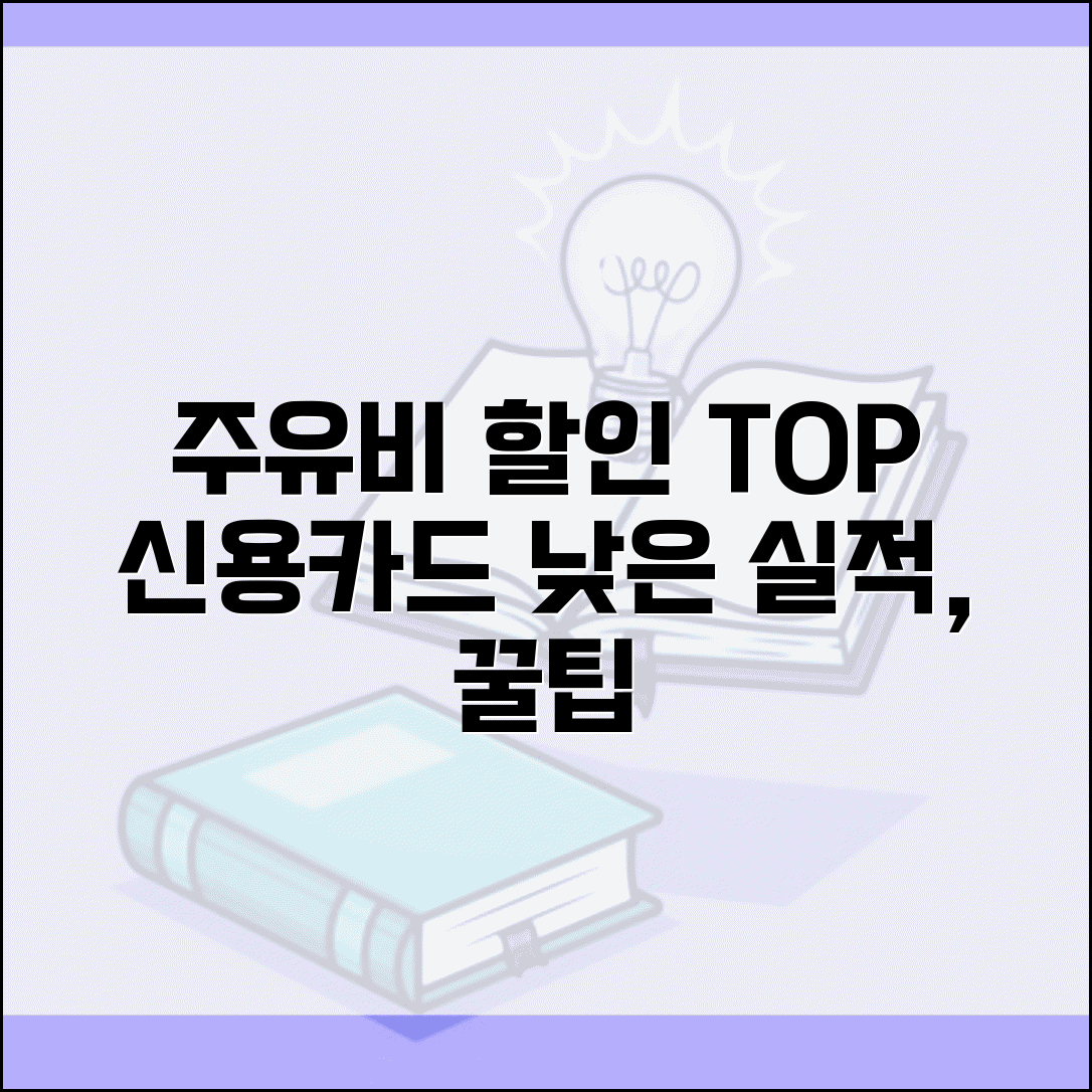 주유비 할인 신용카드 순위 | 실적 조건 낮은 주유 특화 카드 모음