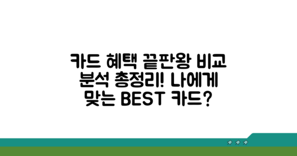 카드별 혜택 비교 분석