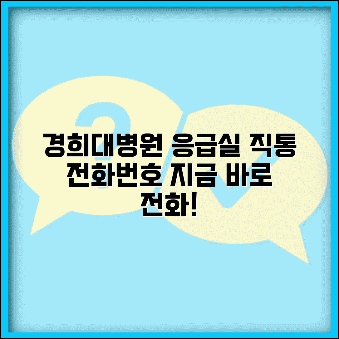 경희대병원 응급실 전화번호 | 경희대병원 응급실 직통