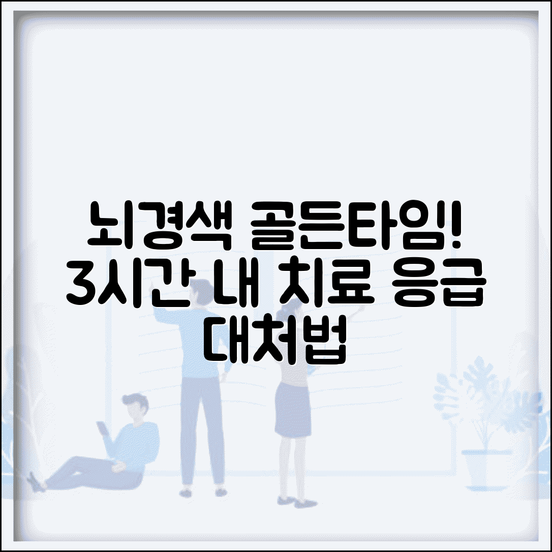 뇌경색 초기증상 골든타임 | 3시간 내 치료 중요성과 응급 대처법