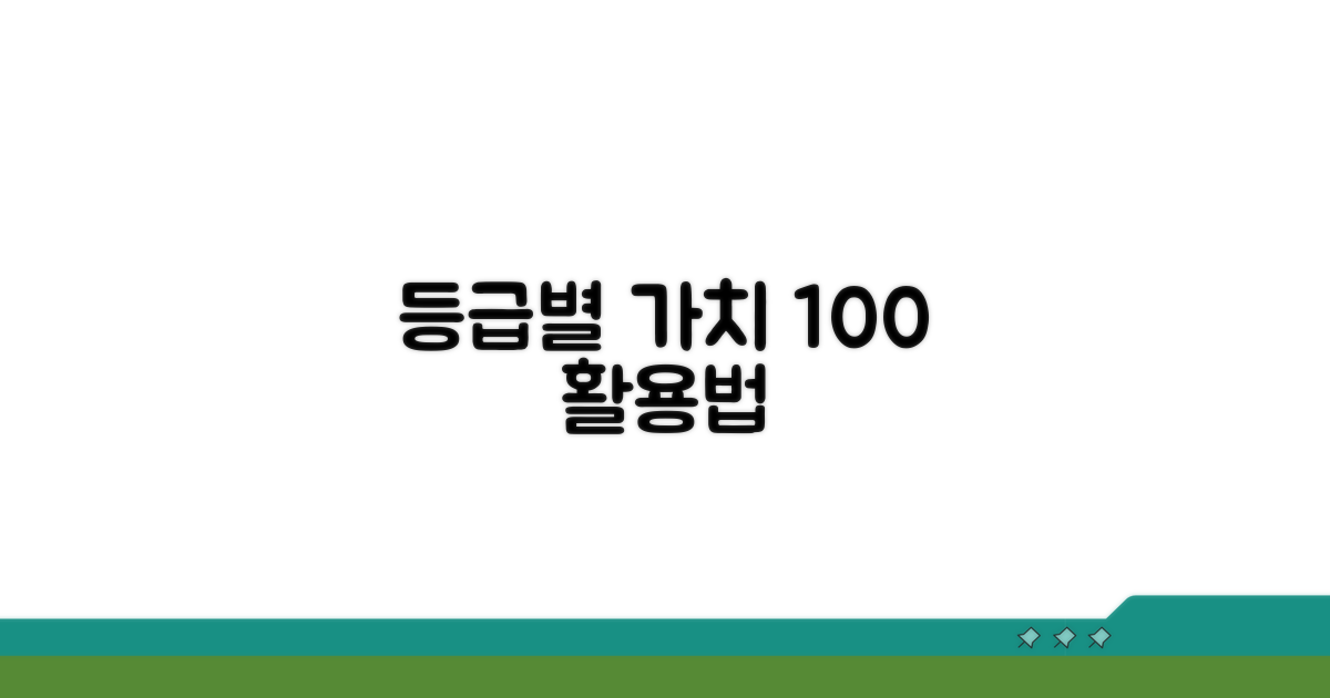 등급별 가치 제대로 활용하기