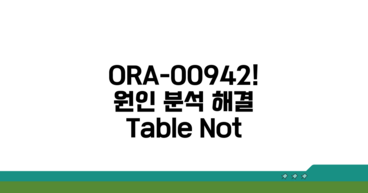 ORA-00942 오류 원인 분석